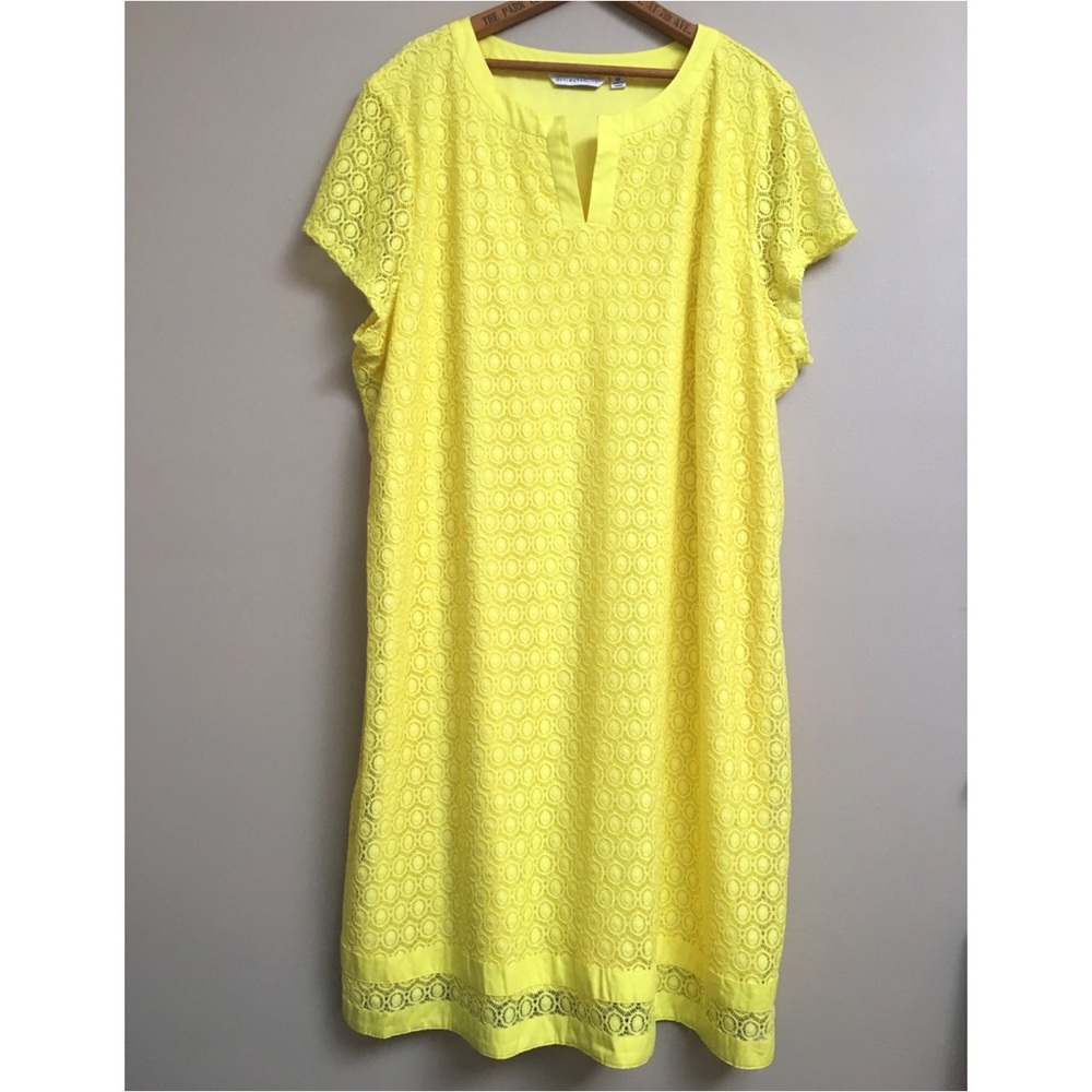 Isaac Mizrahi Yellow Lace Dress